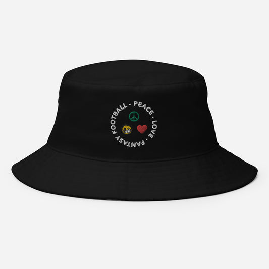 Peace, Love, Fantasy Football Bucket Hat